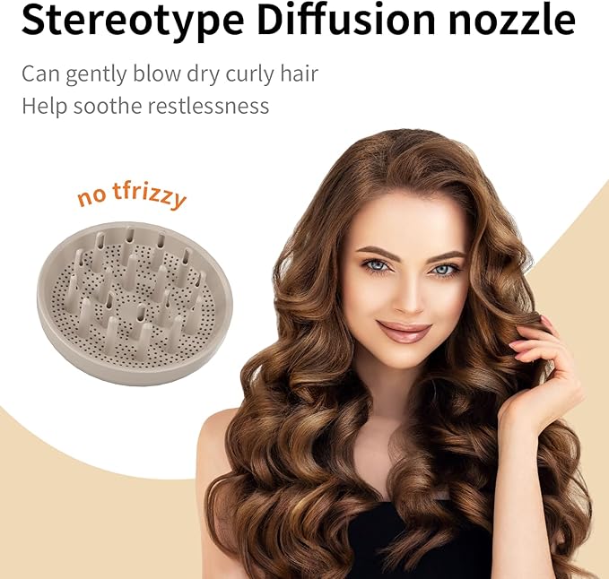 Foldable 2-in-1 Hair Styler (Dries &amp Styles) | Your Choice of 5-Piece or 9-Piece Attachment Kit | Adjustable High/Low Heat &amp Speed for All Hair Types (Straight Wavy Curly Thick) (501)