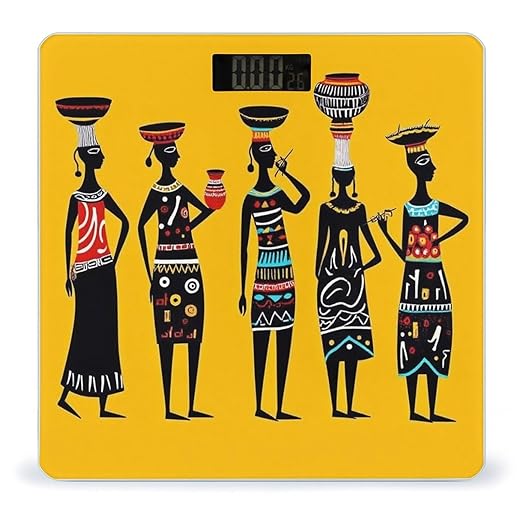 Men's Fashion Automatic Switch Digital Bathroom Weighing Scale Smart Scale Traditional African Women Art