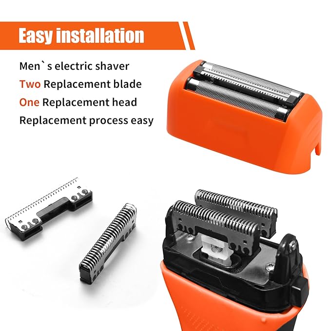 7045-2201 Shaver Head Replacement Foils&ampCutters and Head Compatible with wahl Orange lifeproof 7061 Series (Orange-2 PCS)