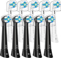 10 Pack IO Replacement Brush Heads Compatible with Oral B iO 2/3/4/5/6/7/8/9/10/Deep Clean Series Electric Toothbrushes IO Brush Head for Teeth Cleaning (Black/White)