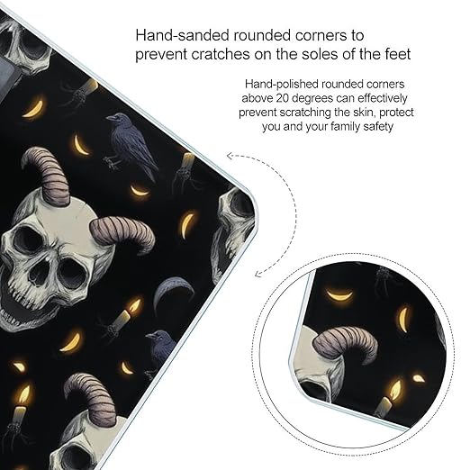 Men's Fashion Automatic Switch Digital Bathroom Weighing Scale Smart Scale Goth Raven Skull Goat