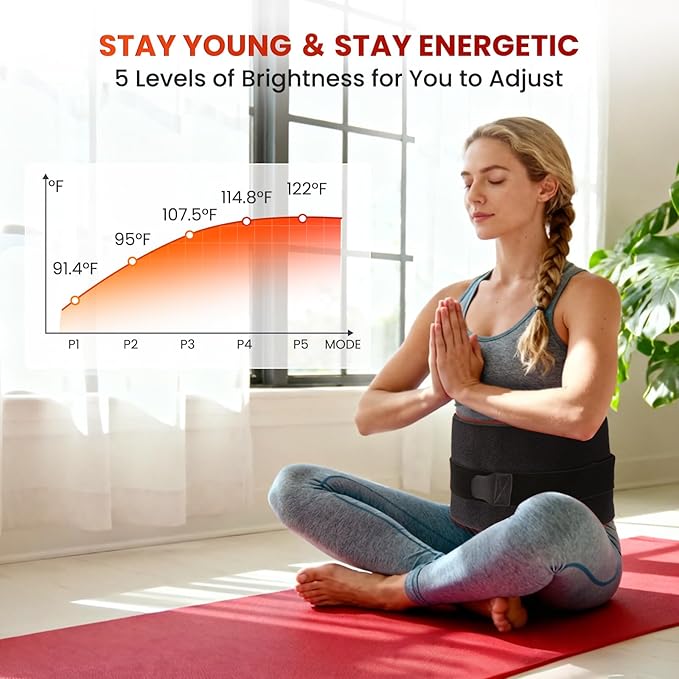 Red Light Therapy Mat for Full Body Foldable 340 LEDs Near Infrared Light Therapy Pad 660nm&amp 850nm 2in1 LEDs Light Blanket High end Leather 5 Power Levels UP to 65W 29.6'x14''