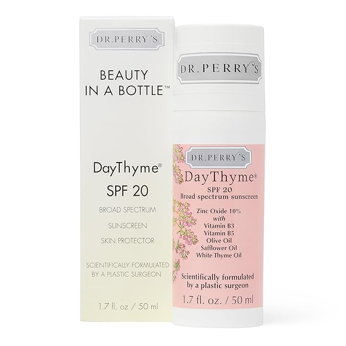 Dr. Perry’s DayThyme SPF 20 Daily Broad Spectrum Sunscreen with Zinc Oxide and Vitamins B3 B5