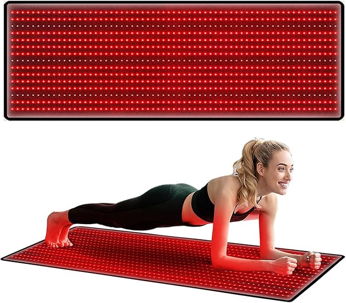 Megelin Red Light Therapy Mat for Whole Body 3840pcs LED 660nm and 850nm Infrared Light Therapy Device71''x 32''Large Home Laying Red Light Heating Pad for Whole Full Body Pain Relief