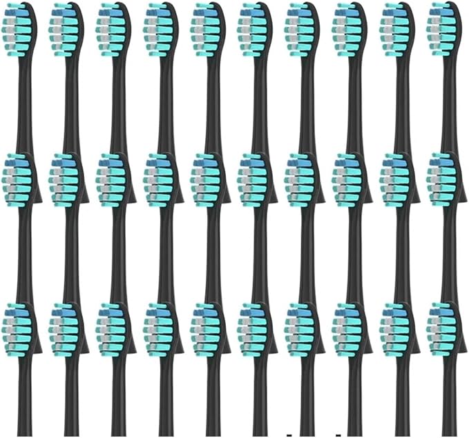 20/50/100 Pieces Toothbrush Heads Compatible for Apiyoo P7/Y8/SVP/Moon Electric Heads Vacuum Bristle Nozzle(50Black)