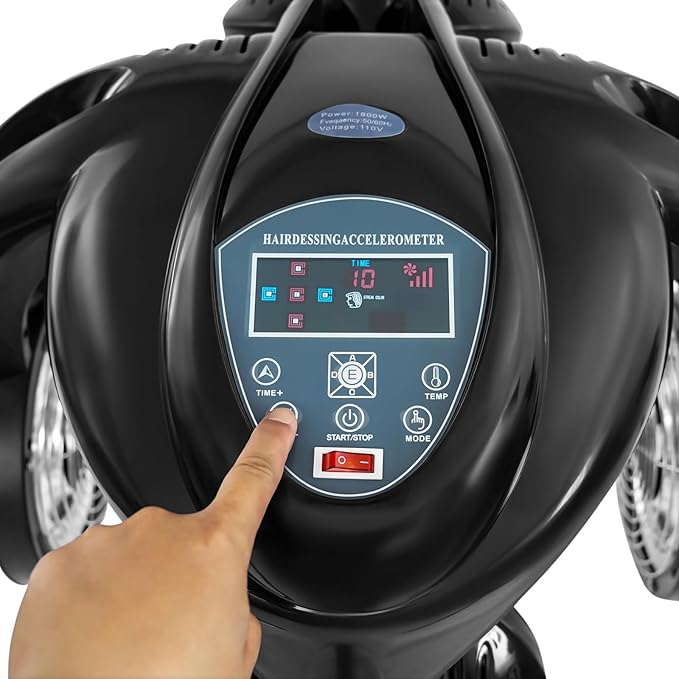 Standing Hair Dryer Multifunctional Salon Hair Dryer Professional Four Angles Standing Hair Dryers with LCD Display Freestanding Hair Salon Steamer Color Processor