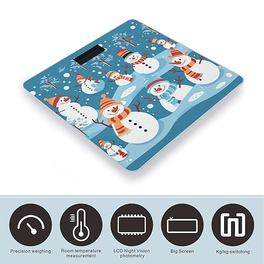 Snowman Bathroom ScaleHighly Accurate Digital Weighing Machine for People Bright LED Display Weight Scale for The Aldult Home Use