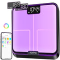 RENPHO Smart Scale for Body Weight BMI Body Fat Muscle Mass Bluetooth Wi-Fi Rechargeable Scale RGB Lighting Color Changing Scale Sync with Fitness App Chroma Aspire