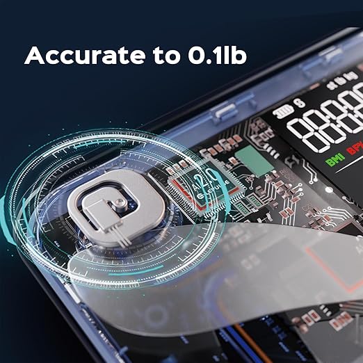 Lepulse Smart Weight Scale with BMI Body Fat Muscle Mass Updated X-Shaped Electrode Scale for Body Weight and Fat Percentage 13 Body Composition Scale Large Display Digital Bathroom Scale with App