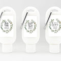 Personalized Sunscreen with Carabiner SPF 30 Custom Sunscreen for Wedding Favors Garden Wedding Botanical Wedding Bridal Shower Favors Bachelorette Gift (Set of 12)