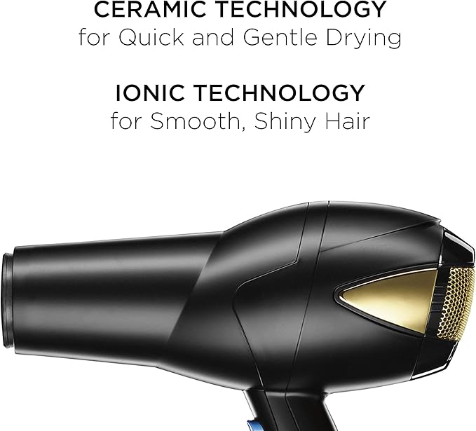 INFINITIPRO by CONAIR 1875 Watt Salon Hair Dryer for Coarse Thick Wavy Curly and Frizzy Hair