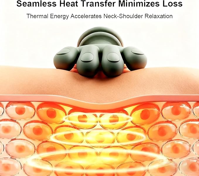 Shoulder and Neck Massager Bionic Heated Massager Neck Massager with Fingers 4D Kneading Massage Simulates a Real Palm Massage for Comfort Relax Muscle Tension