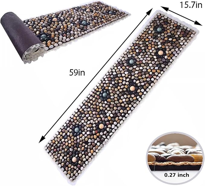 Natural Foot MassageNon Slip Runner Rug Living RoomMassage padDeep Kneadingwith Heat Therapy -Deep Tissue 20'' x 79''Kitchen Hallway Living Room 20'' x 79''(20''x59''CM)