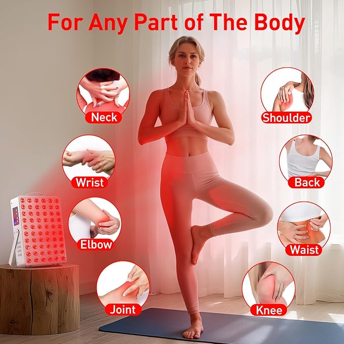 Red Light Therapy for Face Body Infrared Light Therapy for Body 150W with 60 Dual Chip LEDs with 660nm &amp 850nm Near Infrared LED Red Light Therapy Panel at Home 3 Modes Adjustable Brightness and T