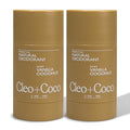 Cleo+Coco Sensitive Deodorant Balm Vanilla Coconut (2-Pack 2.2 oz Each) Aluminum-Free Baking Soda Free Natural Deodorant with 5X Odor Fighters Vegan No Synthetic Fragrance