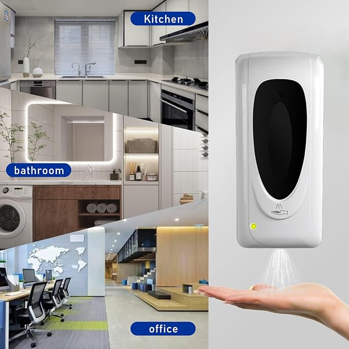 Automatic Hand Sanitizer Dispenser Wall Mount Liquid Hand Sanitizer Spray Dispenser 33oz/1000ml Touchless Hand Soap Dispenser for Commercial Industrial Hospitals Office Public