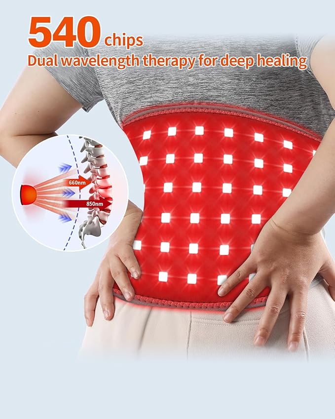 Red Light Therapy Belt Infrared Red Light Therapy for Body Red Light Wrap with Timer for Back Shoulder Waist Muscle Pain Relief