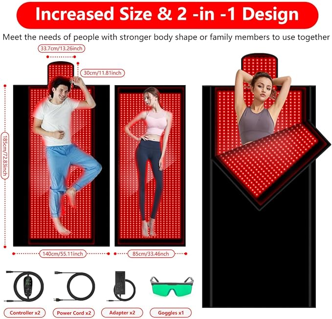 Full Body Infrared Red Light Therapy Blanket Bag with 2680pcs LEDs