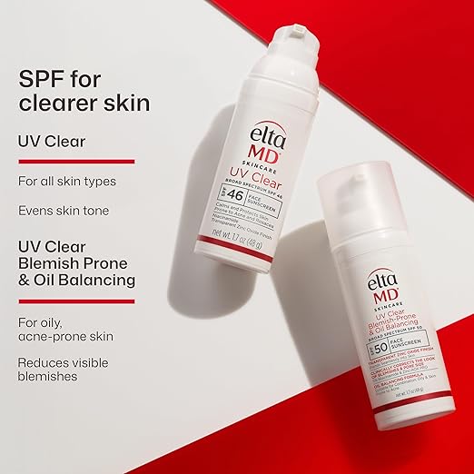 EltaMD UV Clear Tinted Face Sunscreen SPF 46 Oil Free Sunscreen for Sensitive Skin with Zinc Oxide Dermatologist Recommended