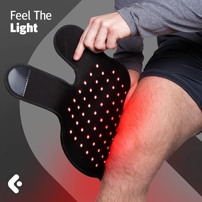 Red Light Therapy for Knee Pain Infrared Light Therapy 660nm &amp 850nm Shoulder and Joint Pain Back Pain Relief Red Light Therapy Pad for Shoulder Pain Wrap Knee Brace Device Rechargeable