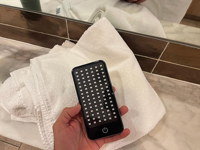 be1% Red Light Therapy Device for Face &amp Body – Portable Near Infrared LED Panel with 90 High-Power Flicker-Free LEDs | 660nm &amp 850nm for Skin Care Pain Relief Recovery &amp Sleep Support