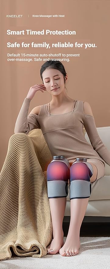 Heated Knee Pads Adjustable Heating and Vibration Massager Vibration hot Compress Shoulder and Elbow Massage Device for Arthritis and Knee Pain Relief Knee Pads as Gifts for Parents