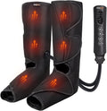 SHINE WELL Leg Massager with Heat and Compression Legs Massage for Circulation and Pain Relief Foot and Calf Massager for Swelling Heated Air Compression Machine Wellness Gift for Mom Dad