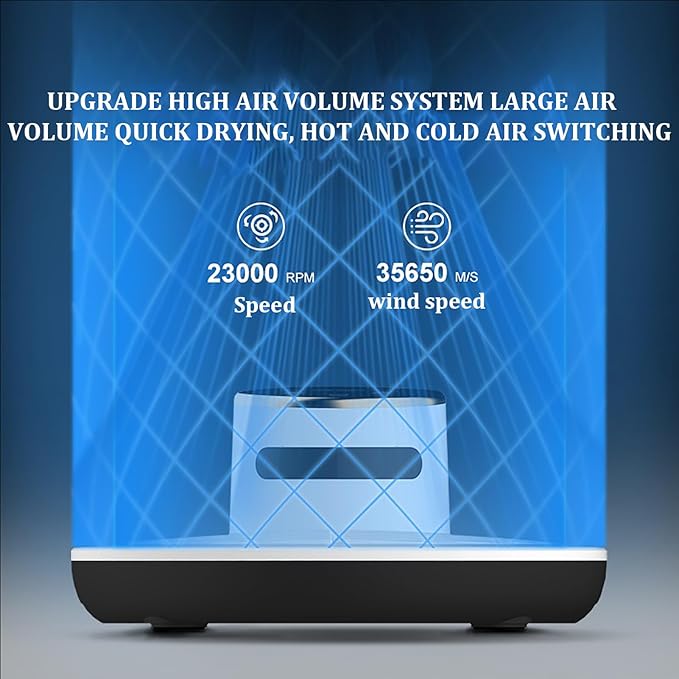 Full Body Dryer After Shower Negative Ions Body Heater Blow Dryer Cold/Heat Adjustable Feet Touch Panel Drying Machine for Bathroom/Swimming Pool/SPA