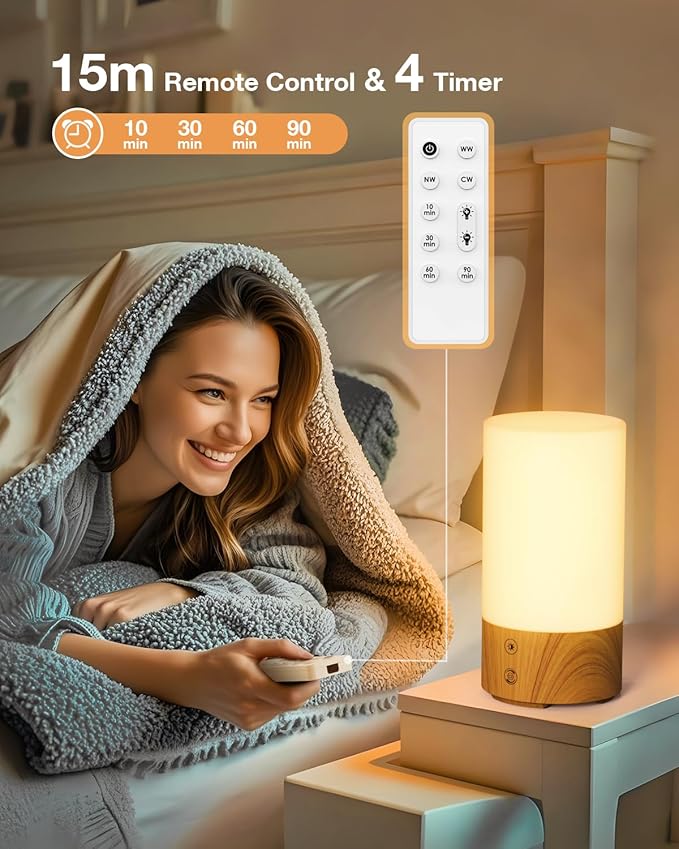 Light Therapy Lamp 10000 Lux Sun Lamp UV-Free with 3 Color Temperatures 4 Brightness &amp Timer Remote Control Sunlight for Home Office Shift Worker