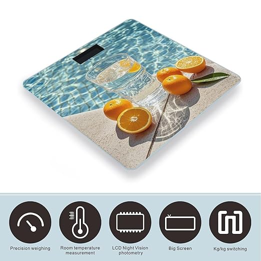 Light and Shadow Weight Scale Highly Accurate Digital Weighing Scale with Large LCD Display Smart Bathroom Scales for Home Bedrooms and Gift Giving
