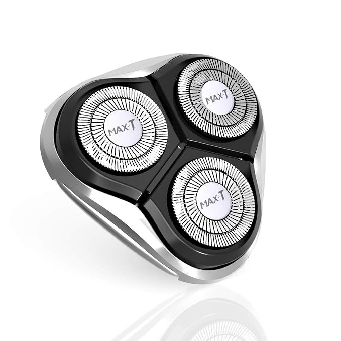 MAX-T Corded and Rechargeable Cordless Electric Shaver with Pop-Up Trimmer (Included Original Rotary Shaver Replacement Head and Wall Adapter)