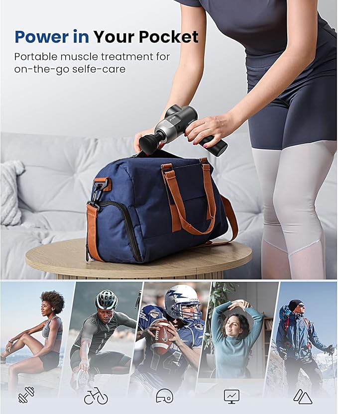 BOB AND BRAD C2 Plus Massage Gun with Heat Deep Tissue Percussion FSA Massager Gun for Athletes &amp Pain Relief Electric Handheld Back Neck Shoulder Muscle Massager HSA Eligible Gift