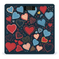 Arious Heart Shapes Scale for Body Weight Anti-Slip Tempered Glass Digital Bathroom Scales Clear LCD Display Weighing Scale Safe Rounded Corners Smart Scales