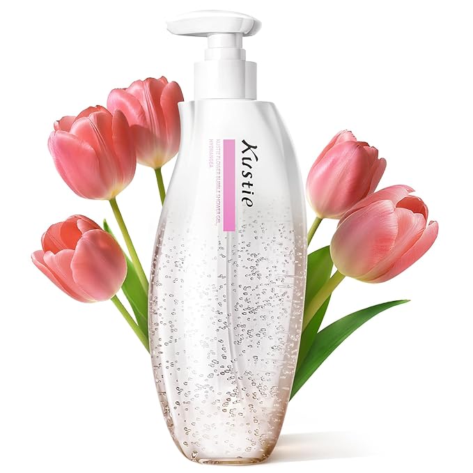 Kustie Tulip Oxygen Bubble Body Wash – Gentle Amino Acid Cleanser with 8 Floral Extracts &amp Alpha-Arbutin for Brightening Antioxidant Hydrating – Sweet Floral Scent Vegan &amp Sulfate-Free 16.