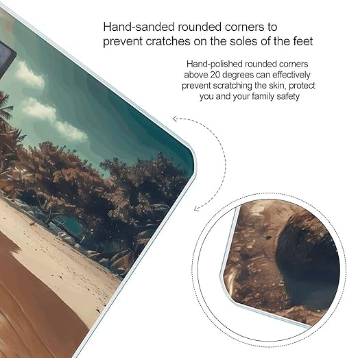 The Beach Has Sand Scale for Body Weight Anti-Slip Tempered Glass Digital Bathroom Scales Clear LCD Display Weighing Scale Safe Rounded Corners Smart Scales
