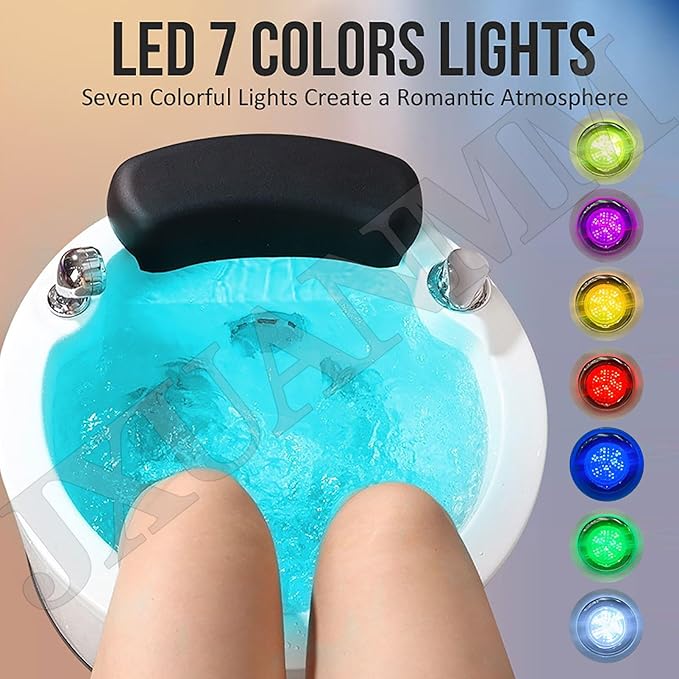 Acrylic Footbath Foot Soak Tub Acrylic Pedicure Sink with Heat and Massage Pedicure Bowl Salon Massage Equipment Home Foot Bath Special for Hotel Foot Bath Club for Foot Soaking B