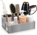 Hair Tool Organizer - Bathroom Vanity Organizers and Storage Hair Styling Accessories Hot Tools Organizer Hair Dryer Blow Dryer Curling Iron Flat Iron Hair Straightener Silver