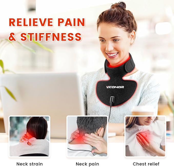 Red Light Therapy for Neck and Chest Red Light Therapy for Face and Neck Device Portable 660nm Red Light &amp 850nm Near Infrared Light Therapy for Body for Skin Tightening