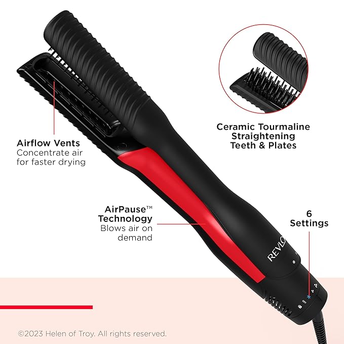 Revlon One-Step Air Straight | 2-in-1 Dryer &amp Flat Iron | Straightening Dryer