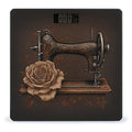 Rose and Sewing Machine Weight ScaleClear LED Display Bathroom Digital Weighing ScaleTempered Glass Digital Bathroom Scale for Body Weight Capacity Up to 400 Lbs