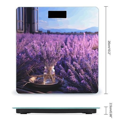 Romantic Lavender Bathroom Scale Ultra-Bright Liquid Crystal Screen Weight Scale Accurate Bathroom Body Scales for Body Weight Bathroom Pet Home Bedroom Gift-Giving