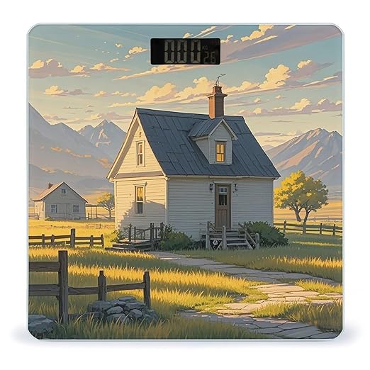 House on The Prairie Scale for Body Weight Digital Bathroom Scale Toughened Glass High Precision Scales for Body Weight with Large LCD Backlight Display Weight Scales