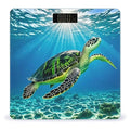 Turtle Swimming in The Sea Scale for Body Weight Highly Accurate Digital Bathroom Body Scale Digital Bathroom Scales for People Anti-Slip Large LCD Display Smart Scales