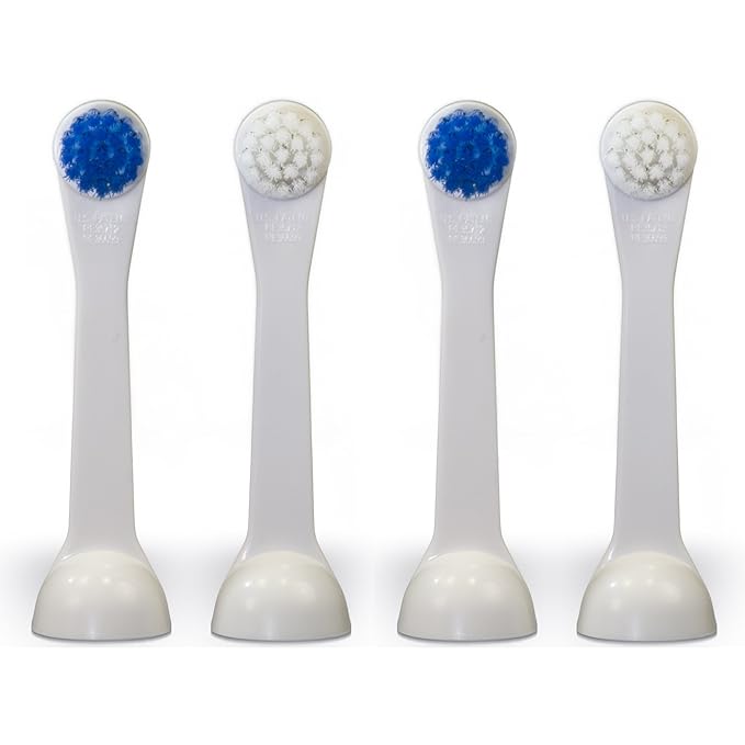Cybersonic Classic Compact Replacement Brush Heads 4 Pack Compatible with All Cybersonic Electric Toothbrushes