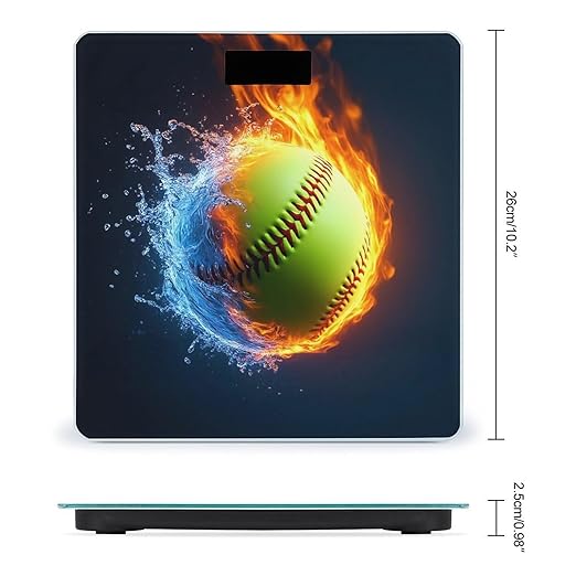 Smart Scale for Body Weight Automatic Switch Digital Bathroom Weighing Scale Ice Water Fire Softball Baseball