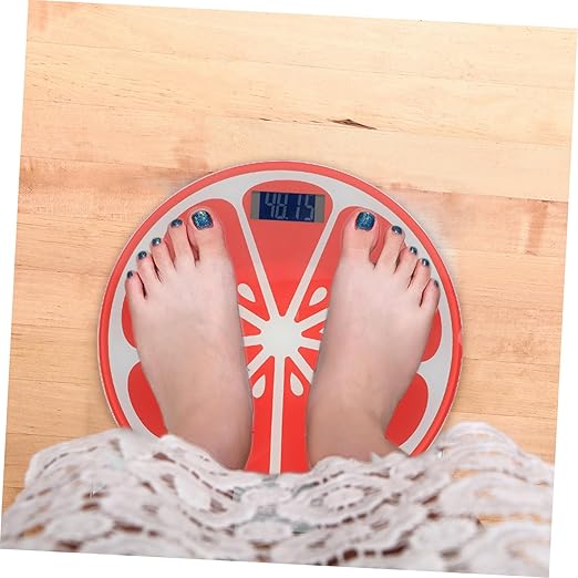 Watermelon Electronic Scale Compact Digital Weight Scale for Home Bathroom Non-Slip Tempered Platform Portable Easy to Use