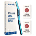 Blue Dermaplaning Razor and 10pcs Wide Blade Refills and 10pcs Micro Blade Refills