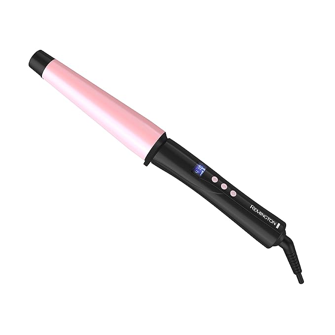 Remington Amazing Hair Bundle: Anti Static Ceramic Hair Straightener &amp Digital 1-1 ½ Inch Ceramic Curling Wand