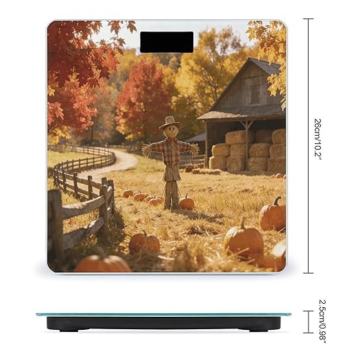 Autumn Field Watchman Weight ScaleClear LED Display Bathroom Digital Weighing ScaleTempered Glass Digital Bathroom Scale for Body Weight Capacity Up to 400 Lbs
