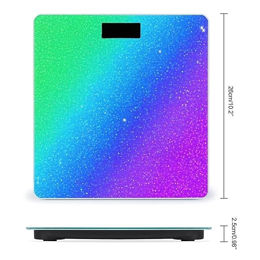 Smart Scale for Body Weight Automatic Switch Digital Bathroom Weighing Scale Beautiful Turquoise Bling Glitter Sparkles Pattern
